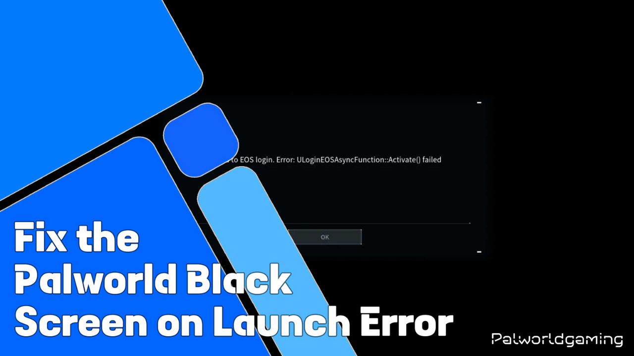 Fix The Palworld Black Screen On Launch Error - Palworld Gaming