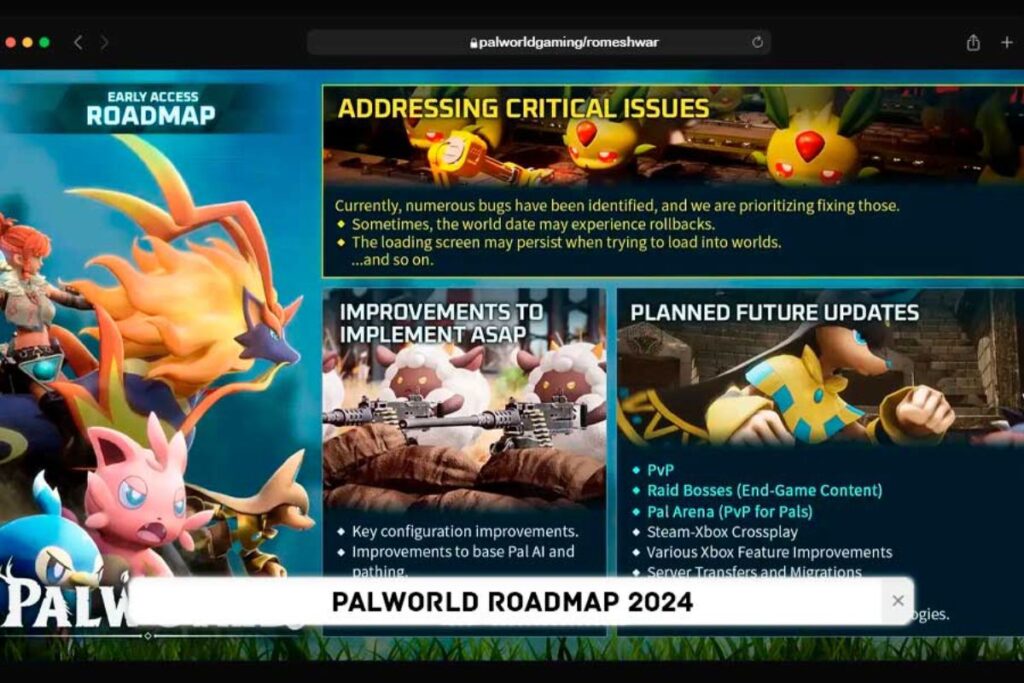 Palworld Roadmap 2024