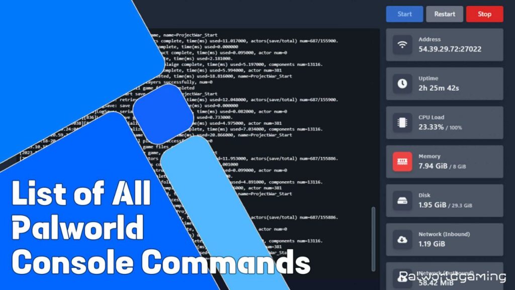 List Of All Palworld Console Commands