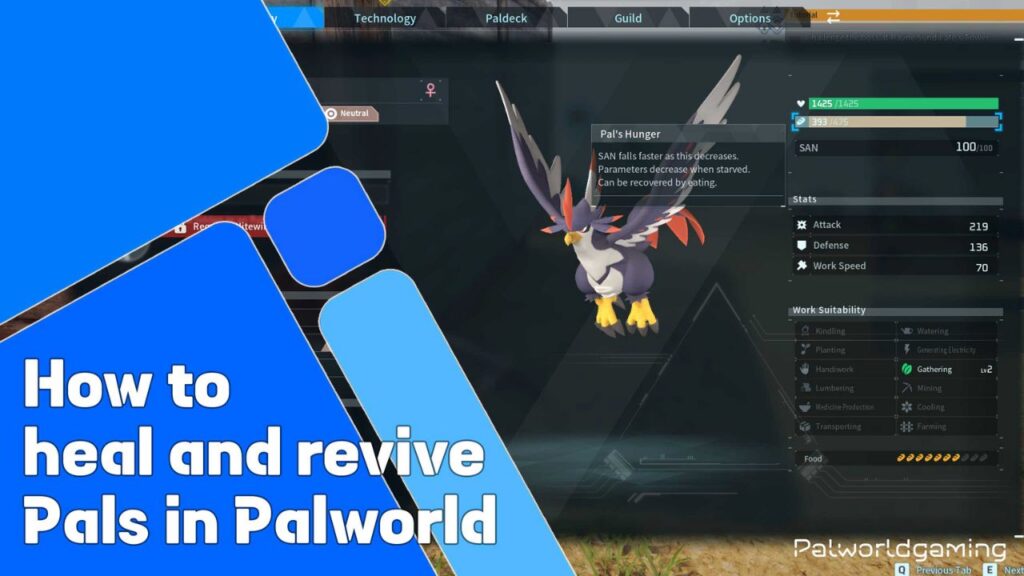 How To Heal And Reviev Pals In Palworld