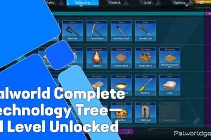 Palworld Complete Technology Tree