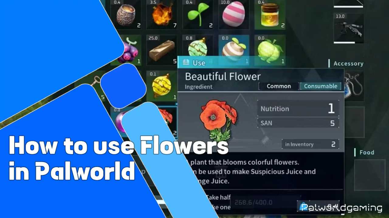 How To Use Flowers In Palworld