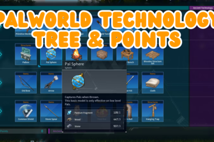 Palworld Technology Tree & Points